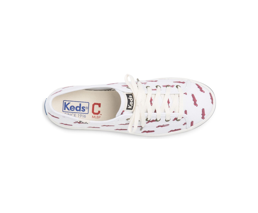 Keds Sneaker Damen Weiß/Rot - Kickstart Mlb® - OPJ-015298